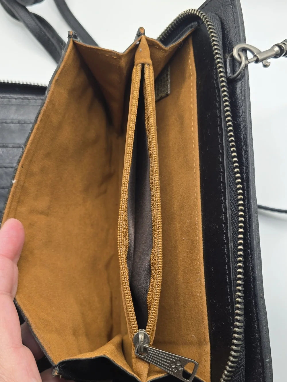 Patricia Nash Black Leather Women's Crossbody Wallet Bag